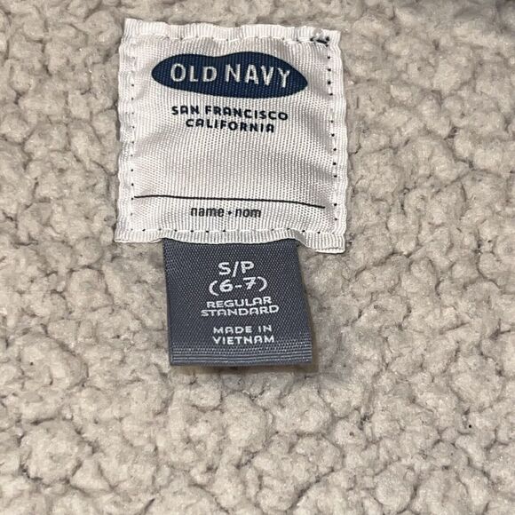 Old Navy Boys S 6/7 Flannel Sherpa Lined Jacket - Picture 4 of 4